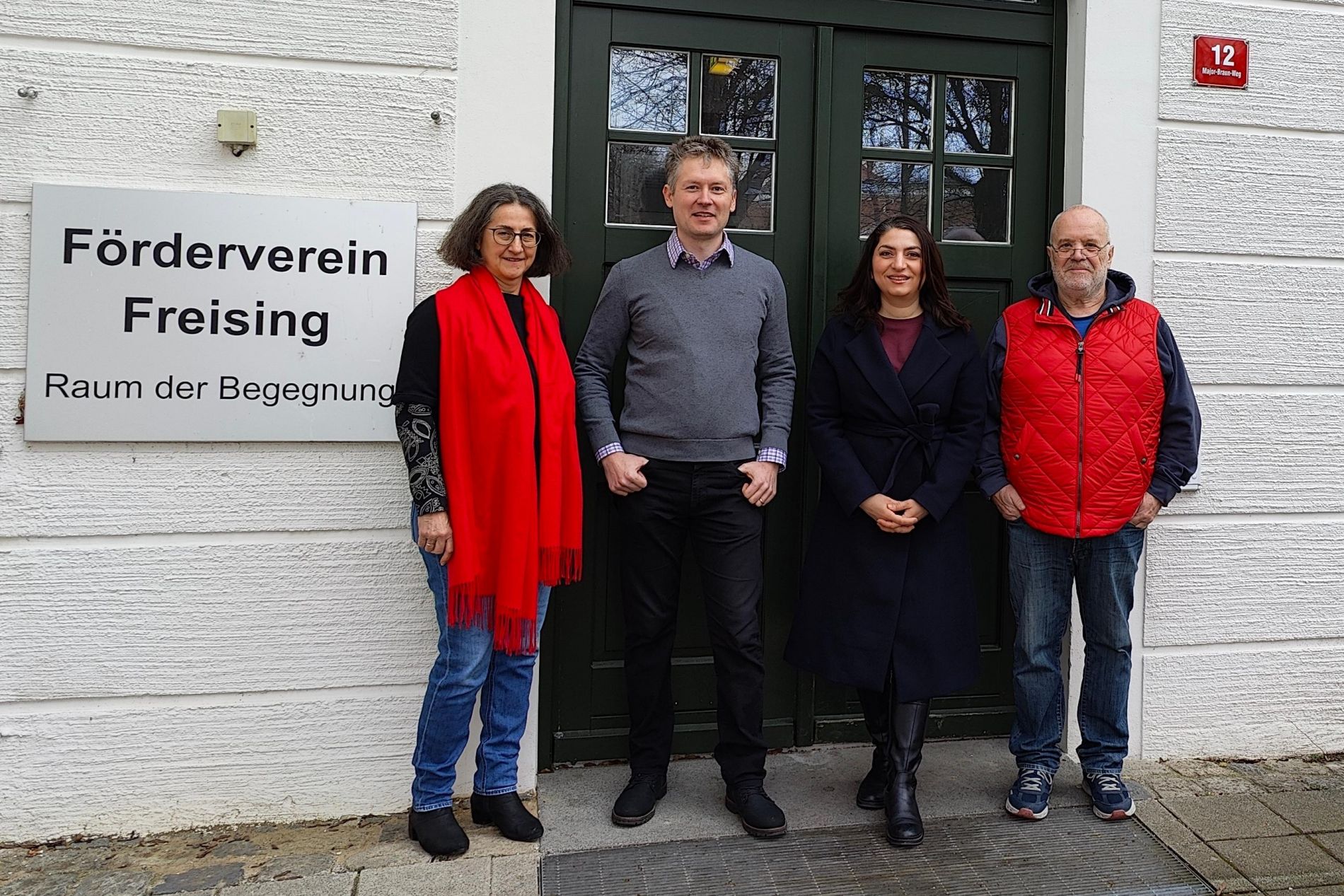 Mitglieder des neuen Vereinsausschusses. Von links nach rechts: Johanna Sticksel, Andreas Malecki, Waschma Sahin, Ronny Homann. Foto: Stadt Freising.